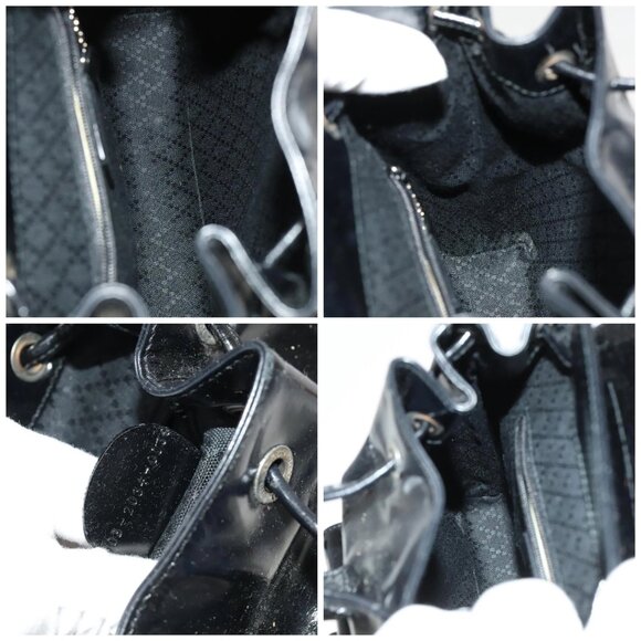 GUCCI Bamboo Backpack Enamel Black Silver 003 2034 0030 Auth 135553 - Picture 16 of 16